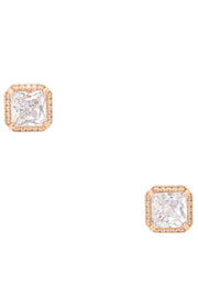 Buy Kate Spade Save The Date Pave Princess Cut Studs Earrings in Clear/ Rose Gold o0r00161 Online in Singapore | PinkOrchard.com