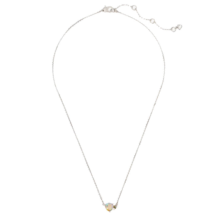 Full Front View of Kate Spade Shine Me Up Pendant Necklace in Neutral Multi KJ391