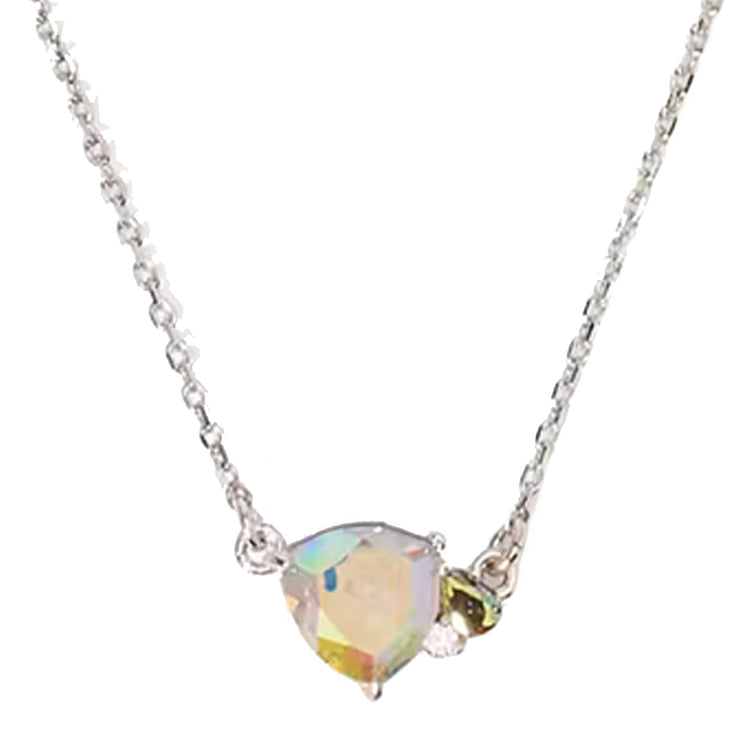 Front View of Kate Spade Shine Me Up Pendant Necklace in Neutral Multi KJ391