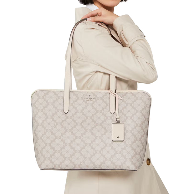 Buy Kate Spade Signature Spade Flower Large Tote in Dark Mushroom Cap Multi KG086 Online in Singapore | PinkOrchard.com