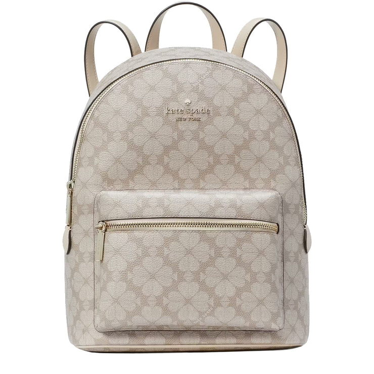 Buy Kate Spade Signature Spade Flower Medium Backpack Bag in Dark Beige Multi KG482 Online in