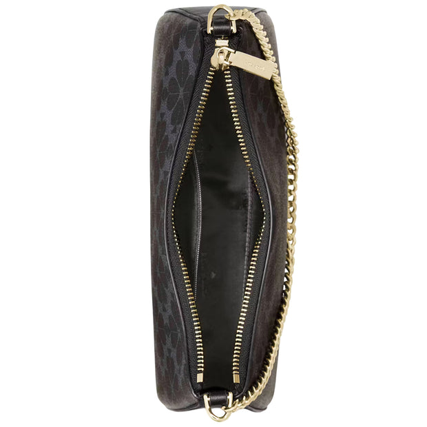 Interior View of Kate Spade Signature Spade Flower Medium Convertible Crossbody Bag - Black KI381