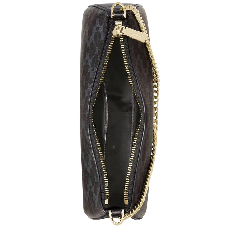 Interior View of Kate Spade Signature Spade Flower Medium Convertible Crossbody Bag - Black KI381