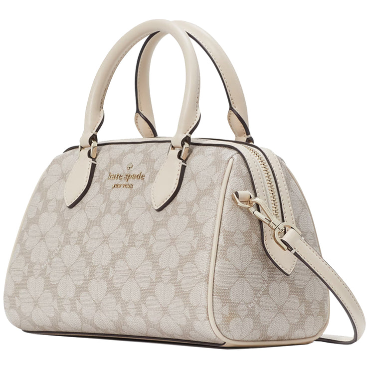 Kate Spade Spade Flower Dolly Small Duffle Crossbody Bag in Dark Beige Multi KG483