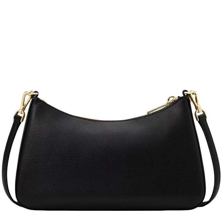 Back View of Kate Spade Spade Flower Embroidered Medium Convertible Crossbody Bag - Black KL955