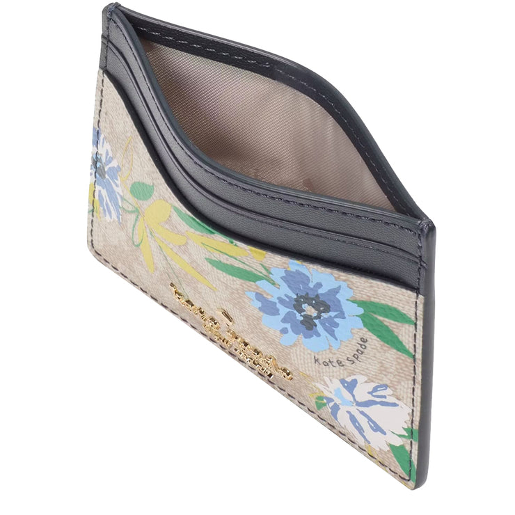 Buy Kate Spade Spade Flower Floral Small Slim Card Holder in Blazer Blue Multi KK914 Online in Singapore | PinkOrchard.com