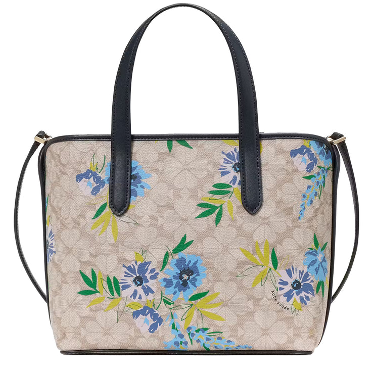 Buy Kate Spade Spade Flower Floral Small Tote Bag in Blazer Blue Multi KL002 Online in Singapore | PinkOrchard.com
