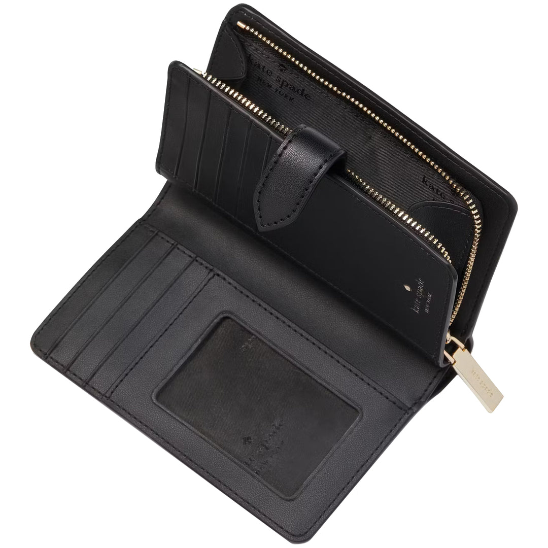 Buy Kate Spade Signature Spade Flower Medium Compact Bifold Wallet in Black Multi KG488 Online in Singapore PinkOrchard