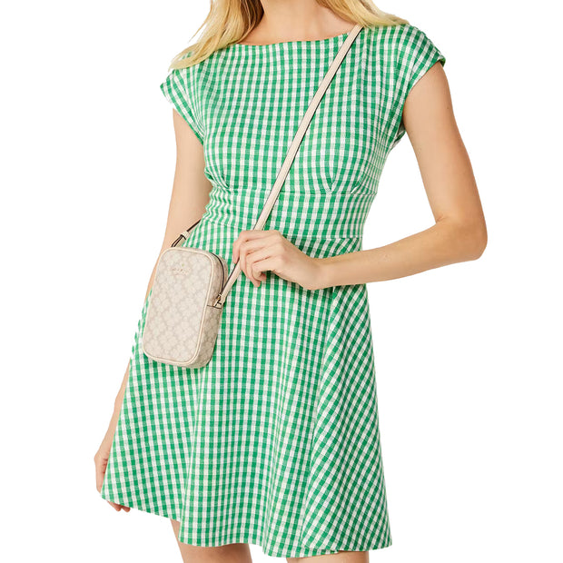 Buy Kate Spade Spade Flower North South Phone Crossbody Bag in Dark Beige Multi KG490 Online in Singapore | PinkOrchard.com