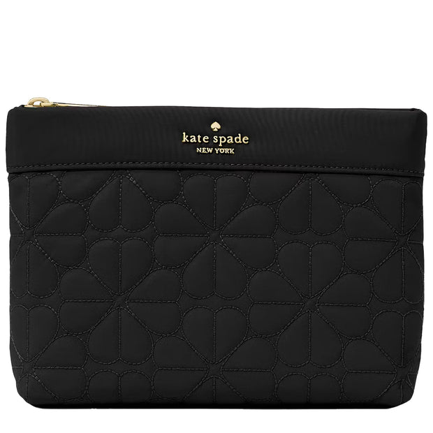 Buy Kate Spade Spade Flower Quilted Cosmetic Pouch in Black KK254 Online in Singapore | PinkOrchard.com