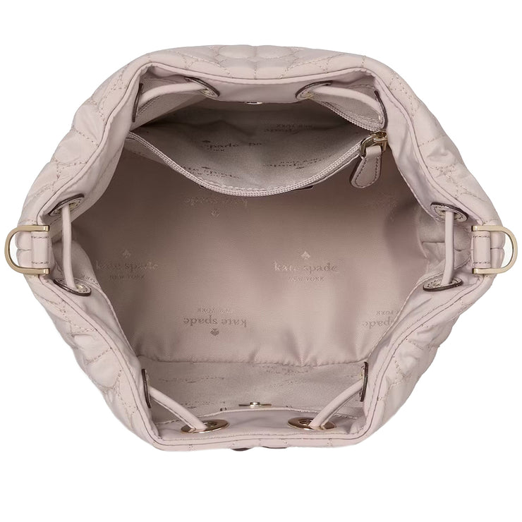 Buy Kate Spade Flower Quilted Fabric Bucket Bag in Cozy Grey KK076 Online in Singapore | PinkOrchard.com