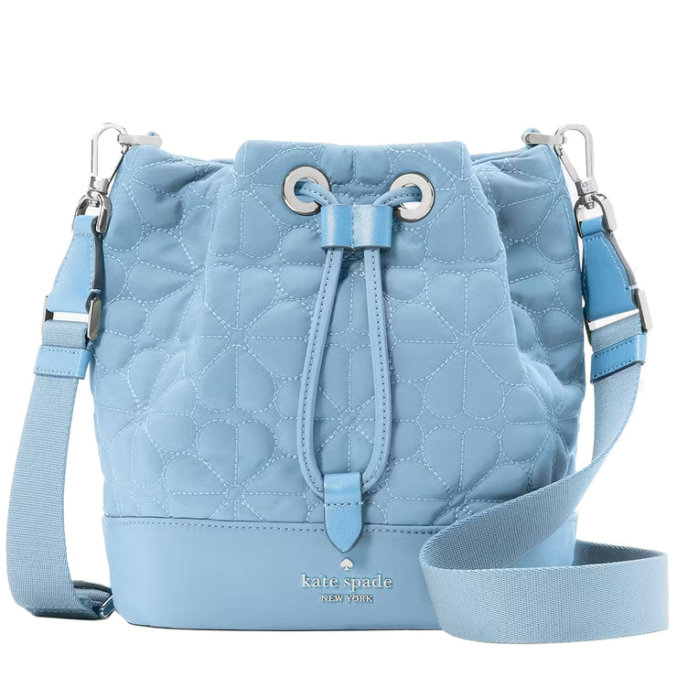 Buy Kate Spade Flower Quilted Fabric Bucket Bag in Montauk Blue KK076 Online in Singapore | PinkOrchard.com