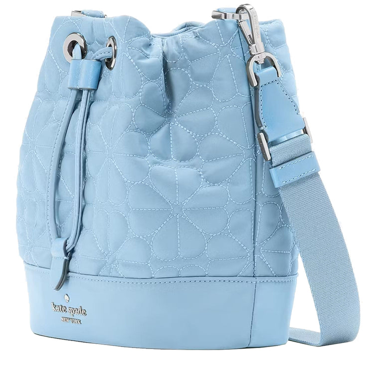 Buy Kate Spade Flower Quilted Fabric Bucket Bag in Montauk Blue KK076 Online in Singapore | PinkOrchard.com