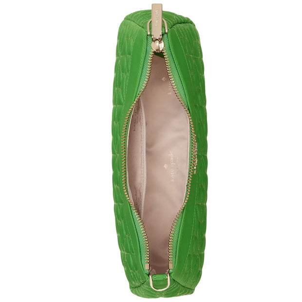 Interior View of Kate Spade Spade Flower Quilted Fabric Convertible Crossbody Bag - KS Green KK077