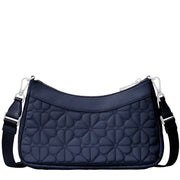 Back View of Kate Spade Spade Flower Quilted Fabric Convertible Crossbody Bag - Parisian Navy KK077