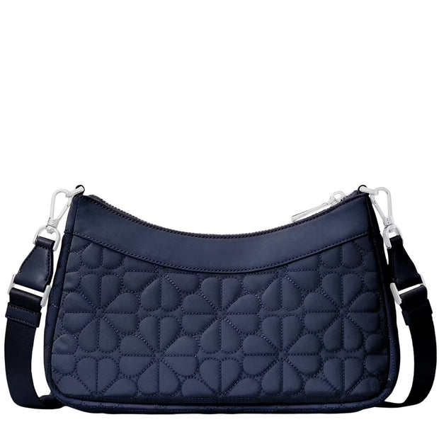 Back View of Kate Spade Spade Flower Quilted Fabric Convertible Crossbody Bag - Parisian Navy KK077