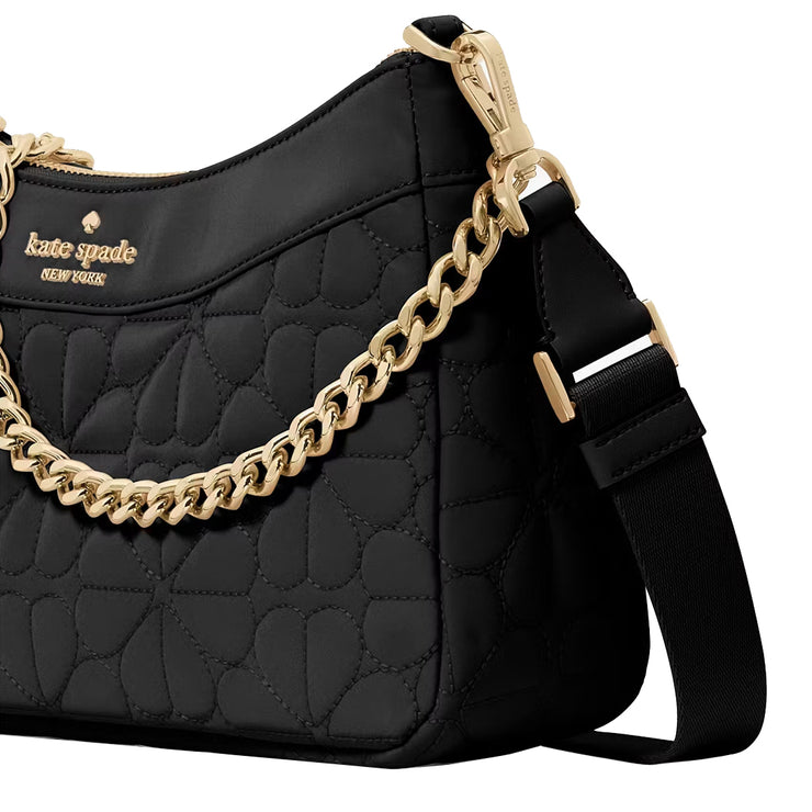 Buy Kate Spade Flower Quilted Fabric Convertible Crossbody Bag in Black KK077 Online in Singapore | PinkOrchard.com