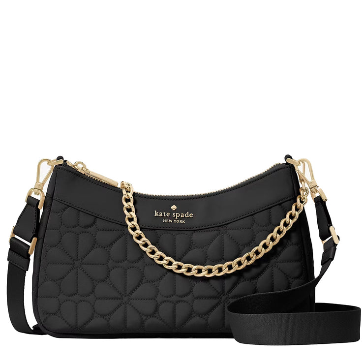 Buy Kate Spade Flower Quilted Fabric Convertible Crossbody Bag in Black KK077 Online in Singapore | PinkOrchard.com