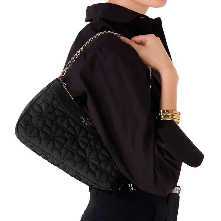 Buy Kate Spade Flower Quilted Fabric Convertible Crossbody Bag in Black KK077 Online in Singapore | PinkOrchard.com
