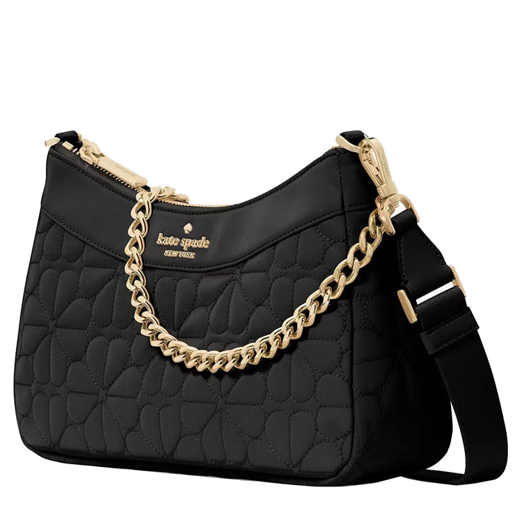 Buy Kate Spade Flower Quilted Fabric Convertible Crossbody Bag in Black KK077 Online in Singapore | PinkOrchard.com