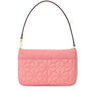 Back View of Kate Spade Spade Flower Quilted Fabric Convertible Wristlet Bag - Terracotta Tile KK255