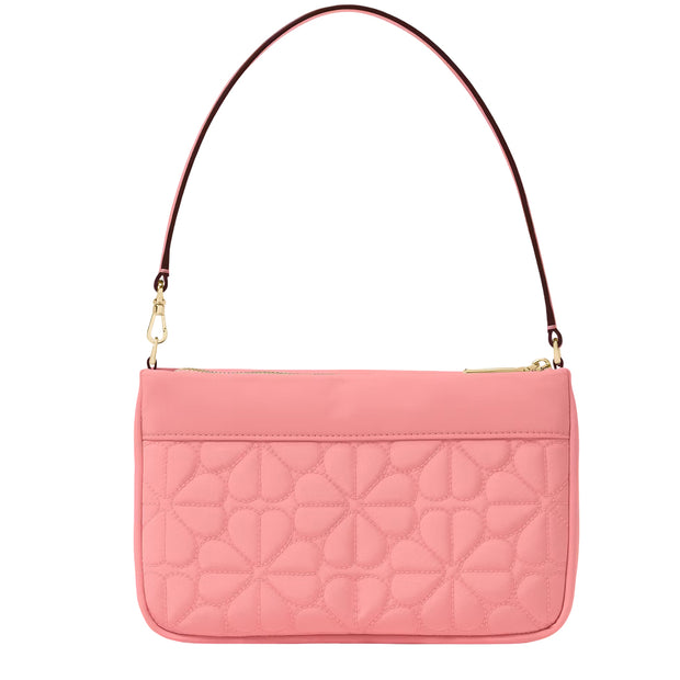 Back View of Kate Spade Spade Flower Quilted Fabric Convertible Wristlet Bag - Terracotta Tile KK255