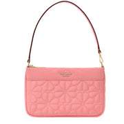 Front View of Kate Spade Spade Flower Quilted Fabric Convertible Wristlet Bag - Terracotta Tile KK255