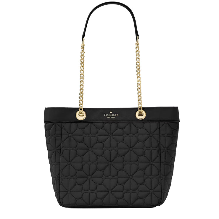 Buy Kate Spade Flower Quilted Fabric Medium Tote Bag in Black KK156 Online in Singapore | PinkOrchard.com