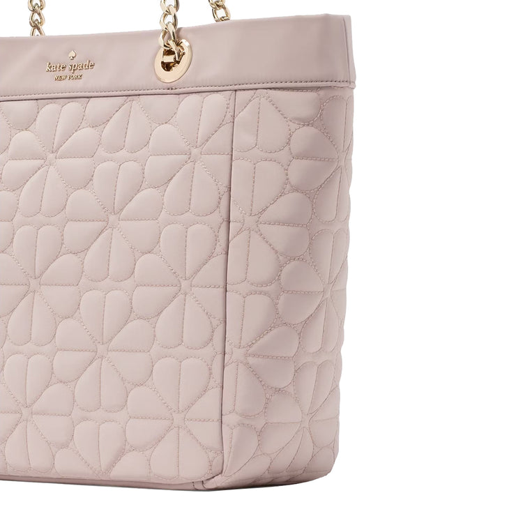Buy Kate Spade Flower Quilted Fabric Medium Tote Bag in Cozy Grey KK156 Online in Singapore | PinkOrchard.com