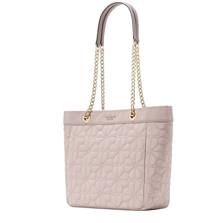Buy Kate Spade Flower Quilted Fabric Medium Tote Bag in Cozy Grey KK156 Online in Singapore | PinkOrchard.com