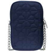 Back View of Kate Spade Spade Flower Quilted Fabric Phone Crossbody Bag - Parisian Navy KK898