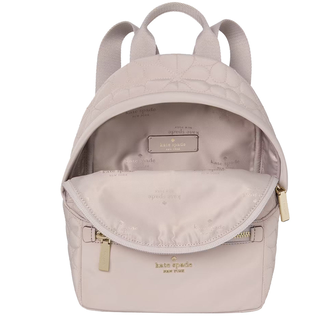 kate spade mini backpack gray Buy Kate Spade Spade Flower Quilted Fabric Small Backpack Bag in Cozy Grey KK158 Online in Singapore