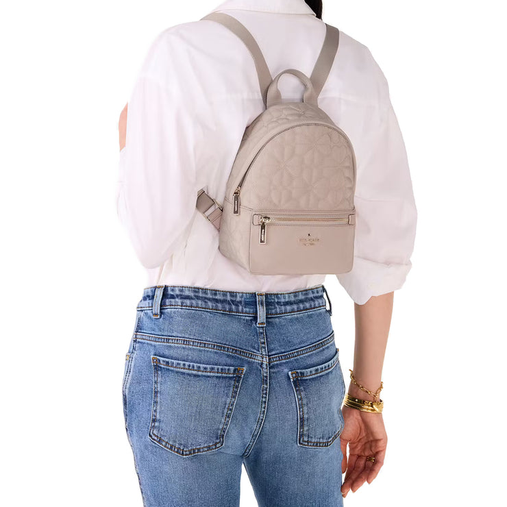Buy Kate Spade Spade Flower Quilted Fabric Small Backpack Bag in Cozy Grey KK158 Online in