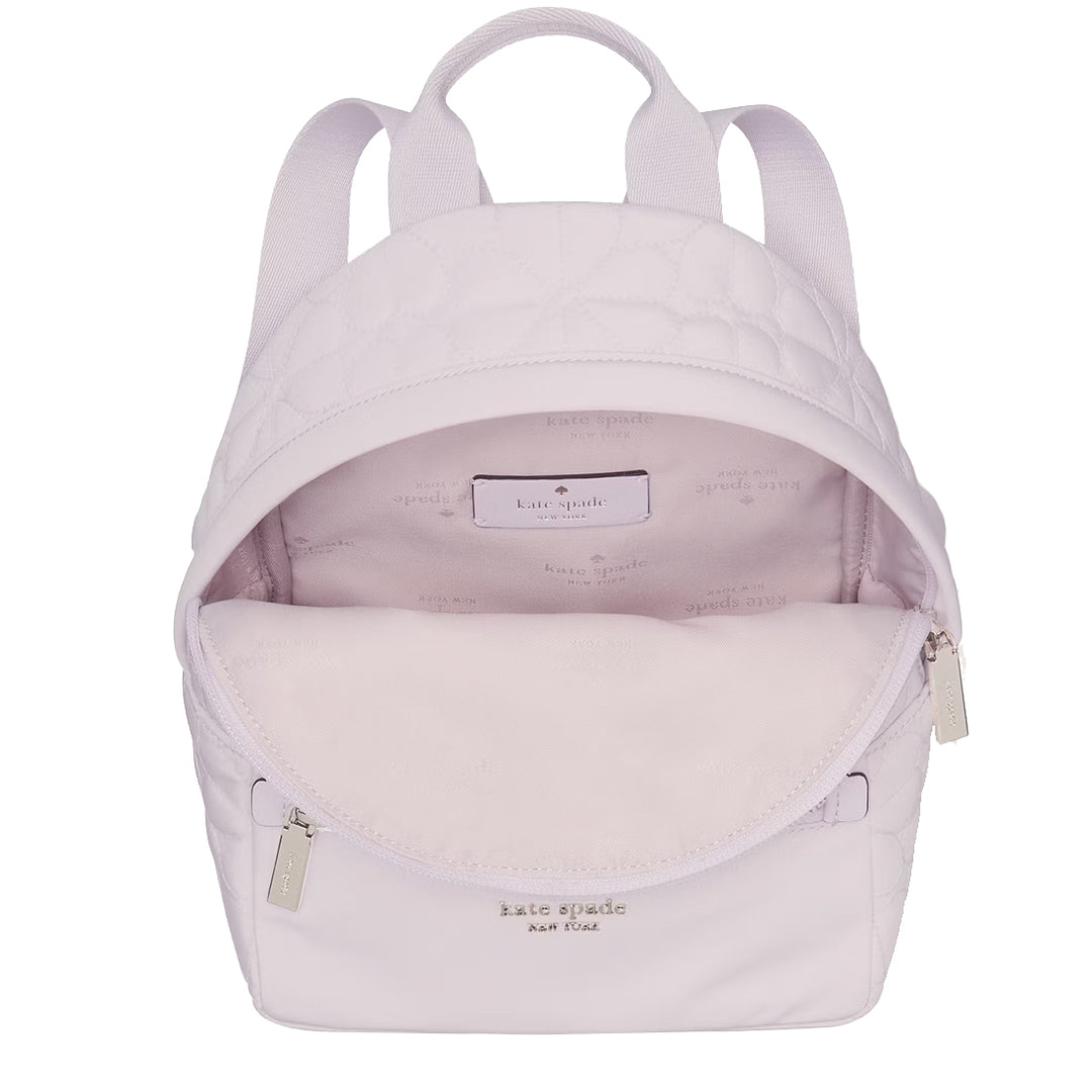 kate spade mini white backpack Buy Kate Spade Spade Flower Quilted Fabric Small Backpack Bag in Pale  Amethyst KK158 Online in Singapore