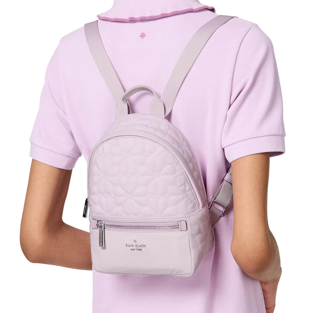 kate spade mini backpack cross stitch Buy Kate Spade Spade Flower Quilted Fabric Small Backpack Bag in Pale Amethyst KK158 Online in Singapore