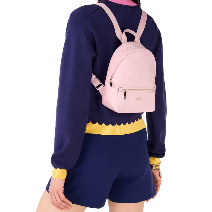 kate spade mini backpack cross stitch Buy Kate Spade Spade Flower Quilted Fabric Small Backpack Bag in Pink Horizon KK158 Online in