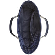 Interior View of Kate Spade Spade Flower Quilted Fabric XL Tote Bag - Parisian Navy KK074