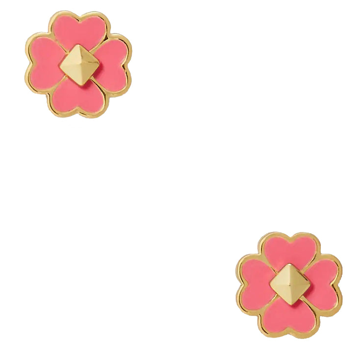 Kate Spade Spades & Studs Enamel Studs Earrings in Pink Peppercorn o0r00218