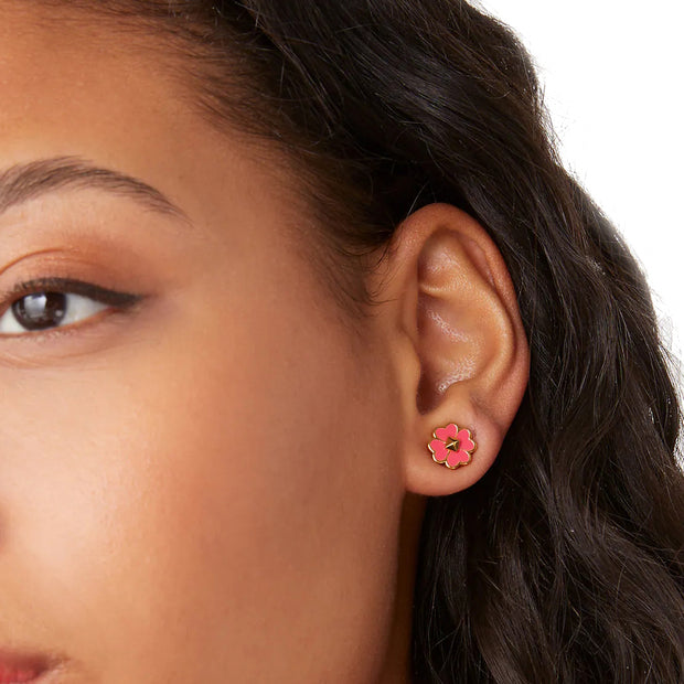 Kate Spade Spades & Studs Enamel Studs Earrings in Pink Peppercorn o0r00218
