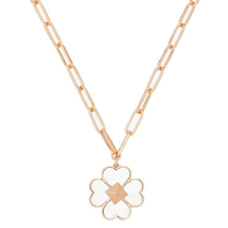 Buy Kate Spade Spades & Studs Chain Link Statement Pendant Necklace in Cream Multi/ Rose Gold ke980 Online in Singapore | PinkOrchard.com