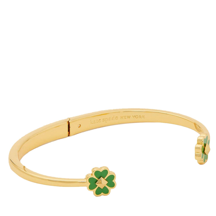 Kate Spade Spades & Studs Enamel Hinge Cuff Bracelet in Green Bean o0r00217