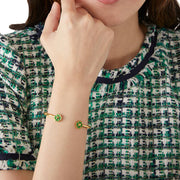 Kate Spade Spades & Studs Enamel Hinge Cuff Bracelet in Green Bean o0r00217