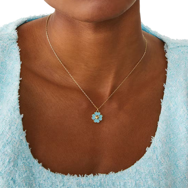 Buy Kate Spade Spades & Studs Enamel Mini Pendant Necklace in Perfect Pool o0ru3241 Online in Singapore | PinkOrchard.com