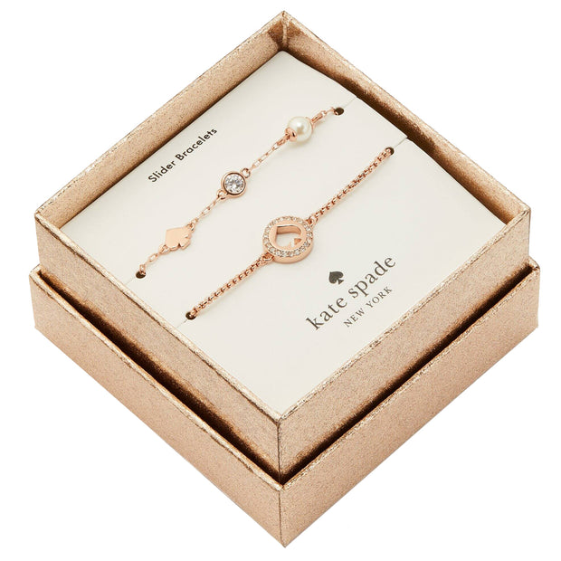 Buy Kate Spade Spot The Spade Bracelet Boxed Set in Clear/ Rose Gold kd785 Online in Singapore | PinkOrchard.com