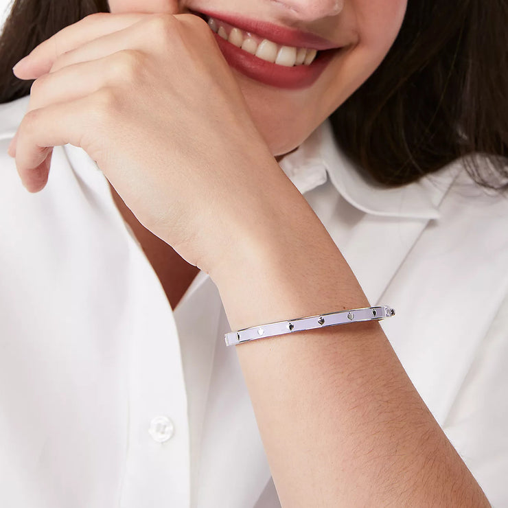 Buy Kate Spade Spot the Spade Enamel Hinged Bangle Bracelet in Lilac o0ru2565 Online in Singapore | PinkOrchard.com