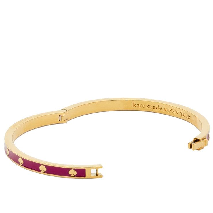 Buy Kate Spade Spot the Spade Enamel Hinged Bangle Bracelet in Candied Plum kc780 Online in Singapore | PinkOrchard.com