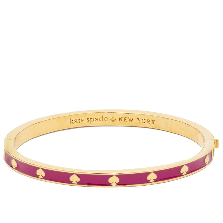 Buy Kate Spade Spot the Spade Enamel Hinged Bangle Bracelet in Candied Plum kc780 Online in Singapore | PinkOrchard.com