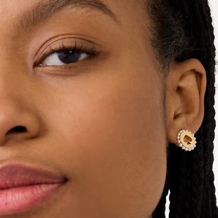 Buy Kate Spade Spot The Spade Pave Halo Spade Studs Earrings in Multi KJ708 Online in Singapore | PinkOrchard.com