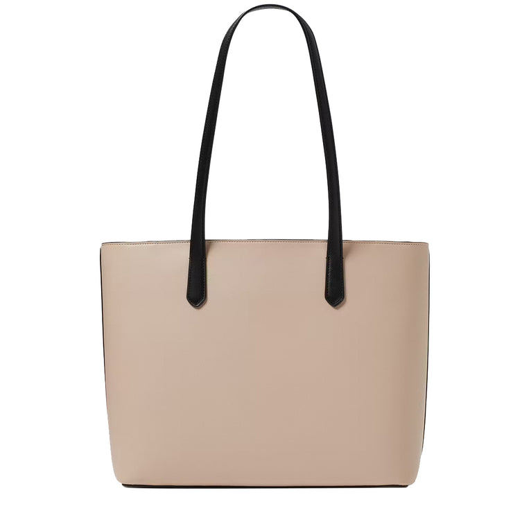 Back View of Kate Spade Staci Colorblock Leather Large Tote Bag Set - Warm Beige Multi KH401