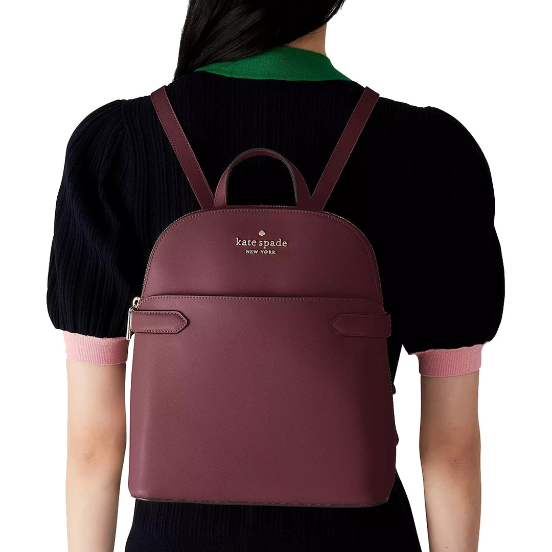 Buy Kate Spade Staci Dome Backpack Bag in Deep Berry k7340  display picture 2